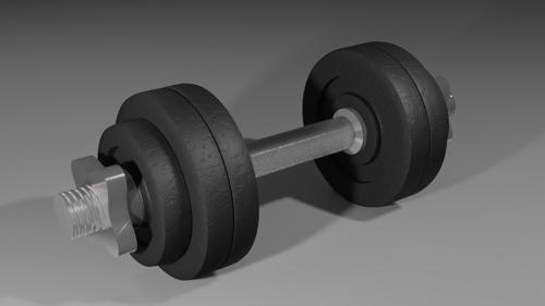 Dumbbell (Low Poly) preview image